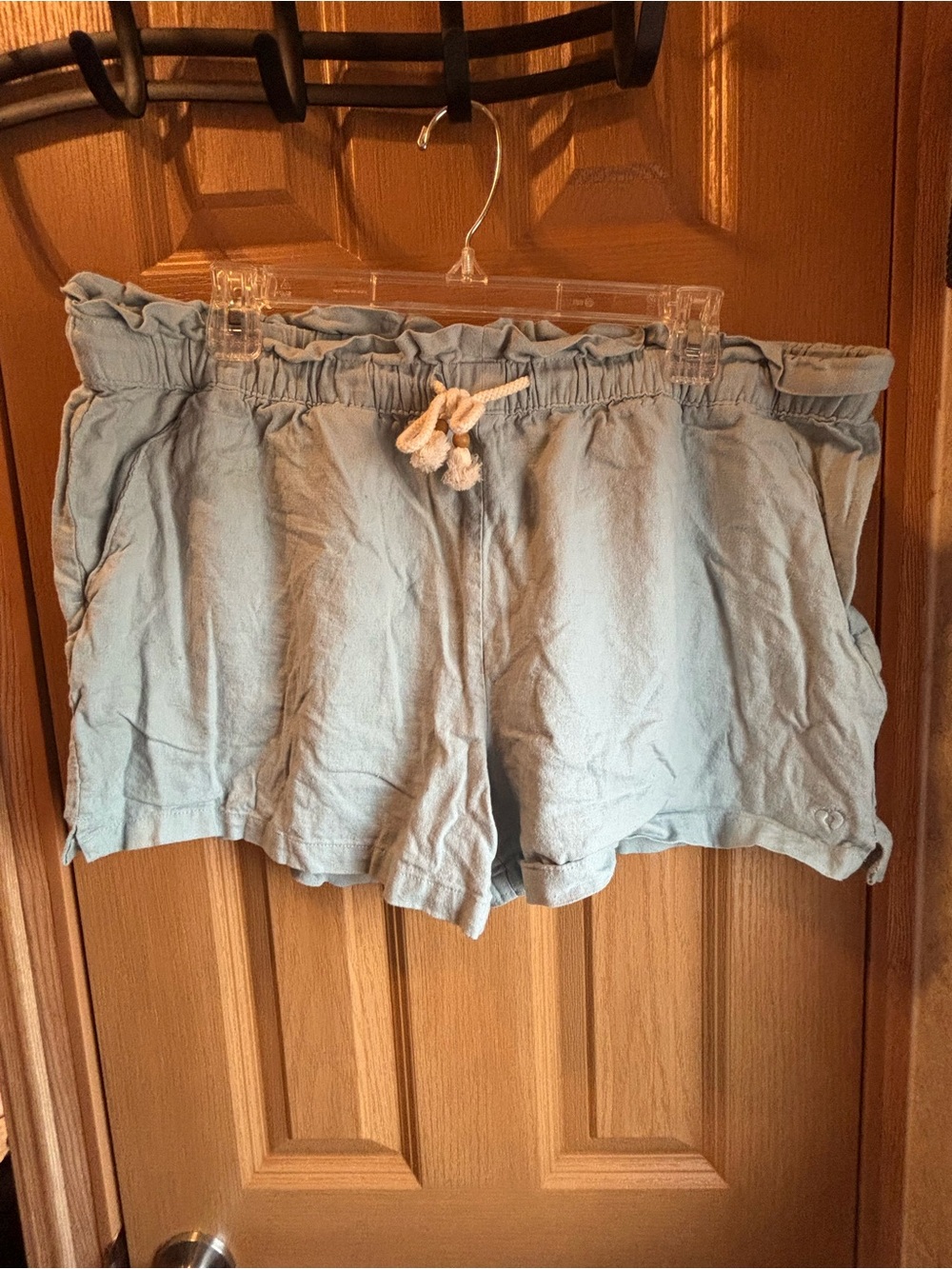 Hang Ten Light Blue Cotton Drawstring Athletic Shorts